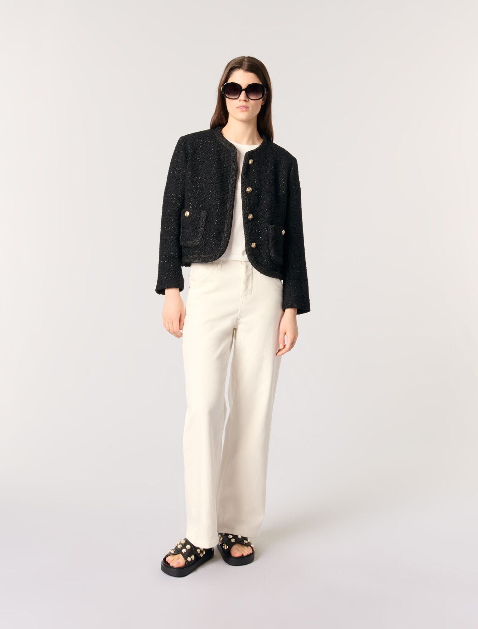 Kurze Tweedjacke