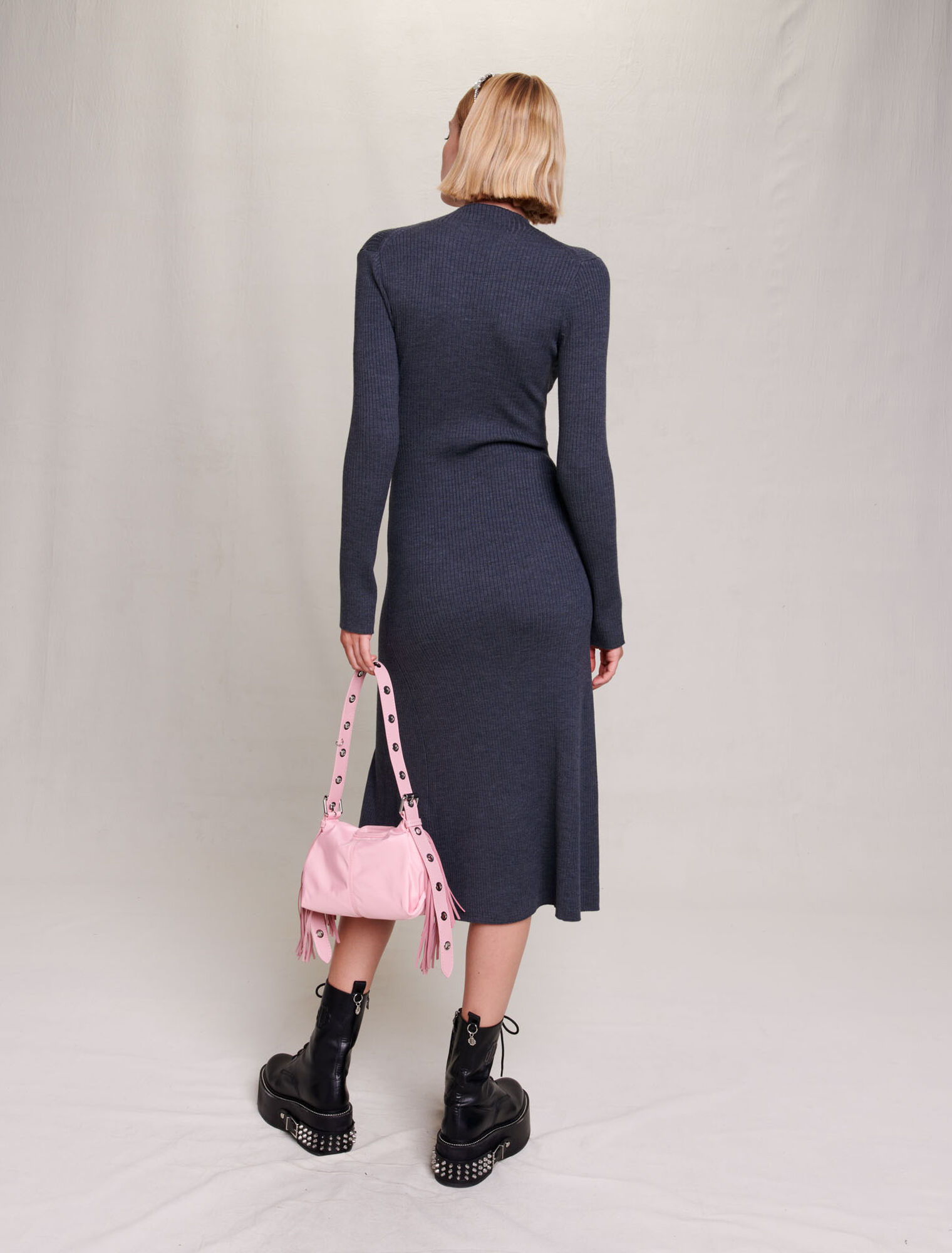 Langes Strickkleid
