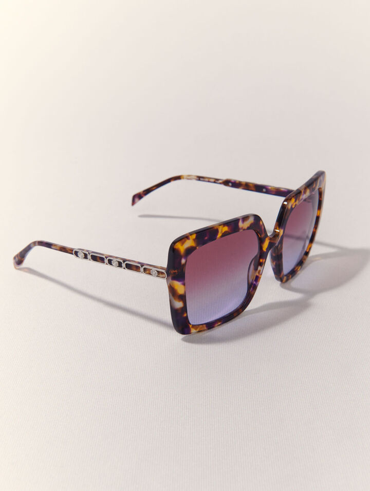 Eckige Sonnenbrille aus Acetat