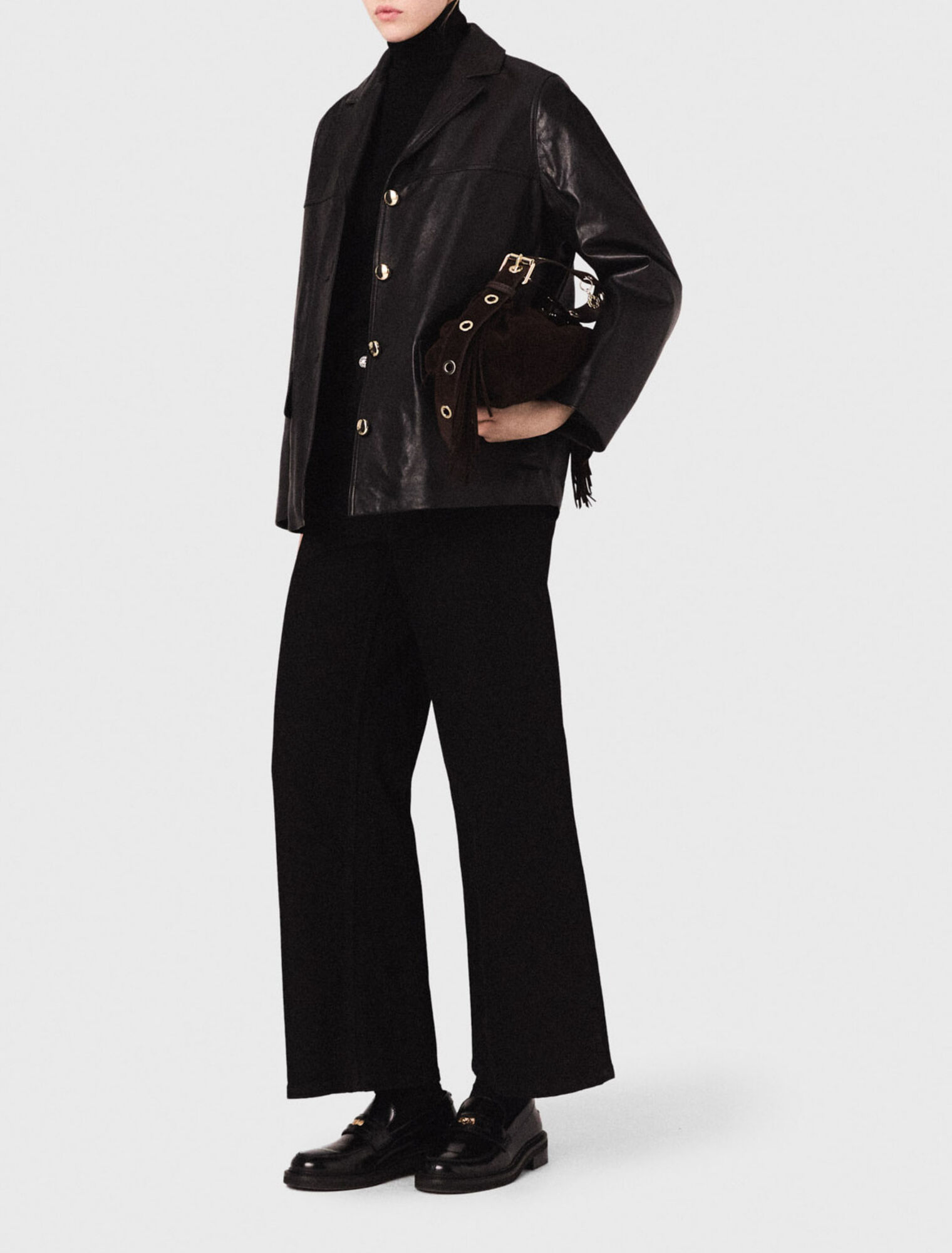 Gesteppte Lederjacke