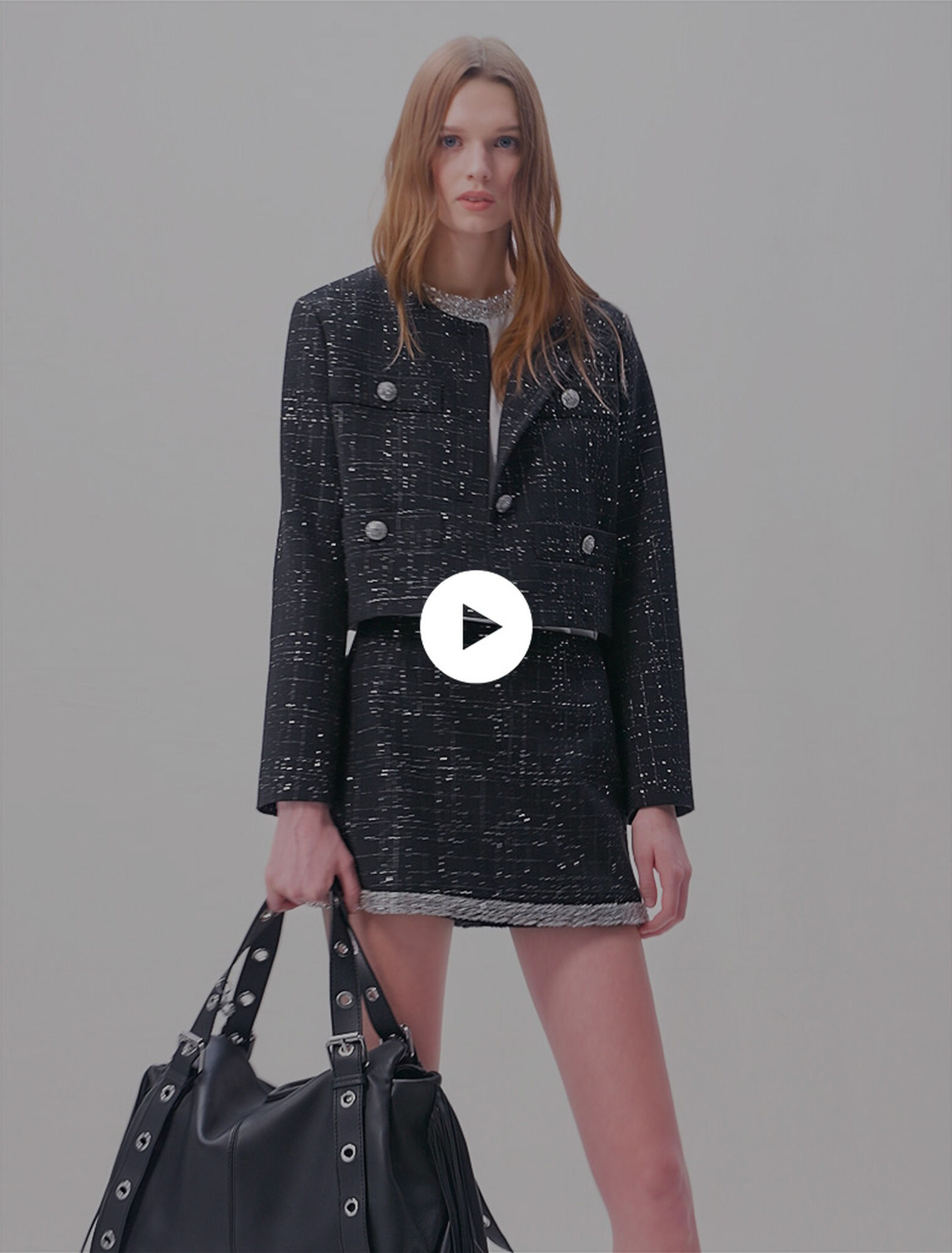 Kurze Tweedjacke