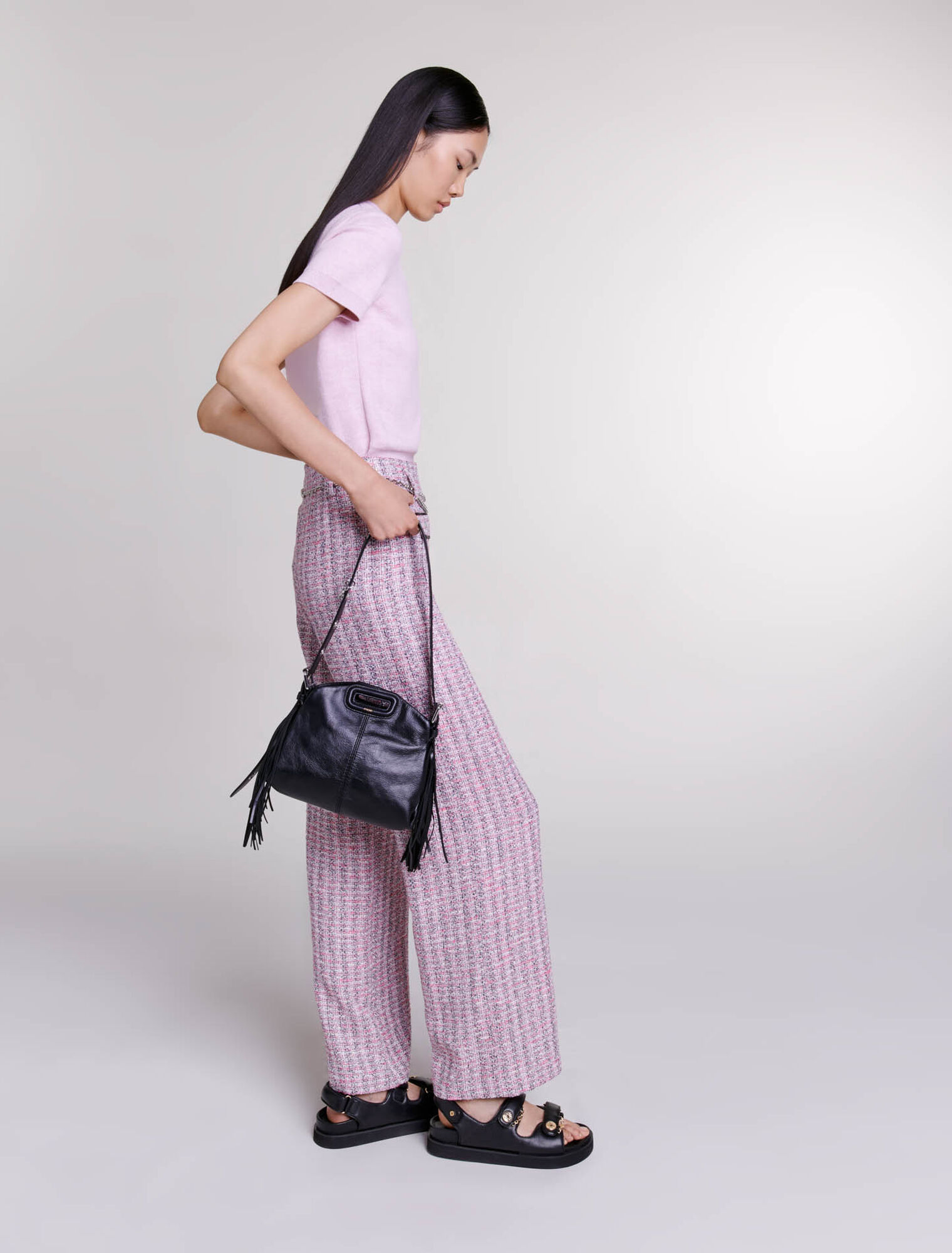 Weite Tweed-Hose