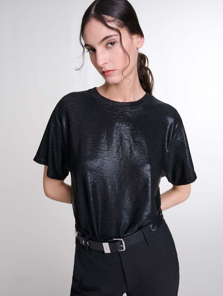 T-Shirt aus Lamé