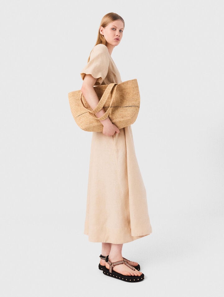 Langes Leinenkleid