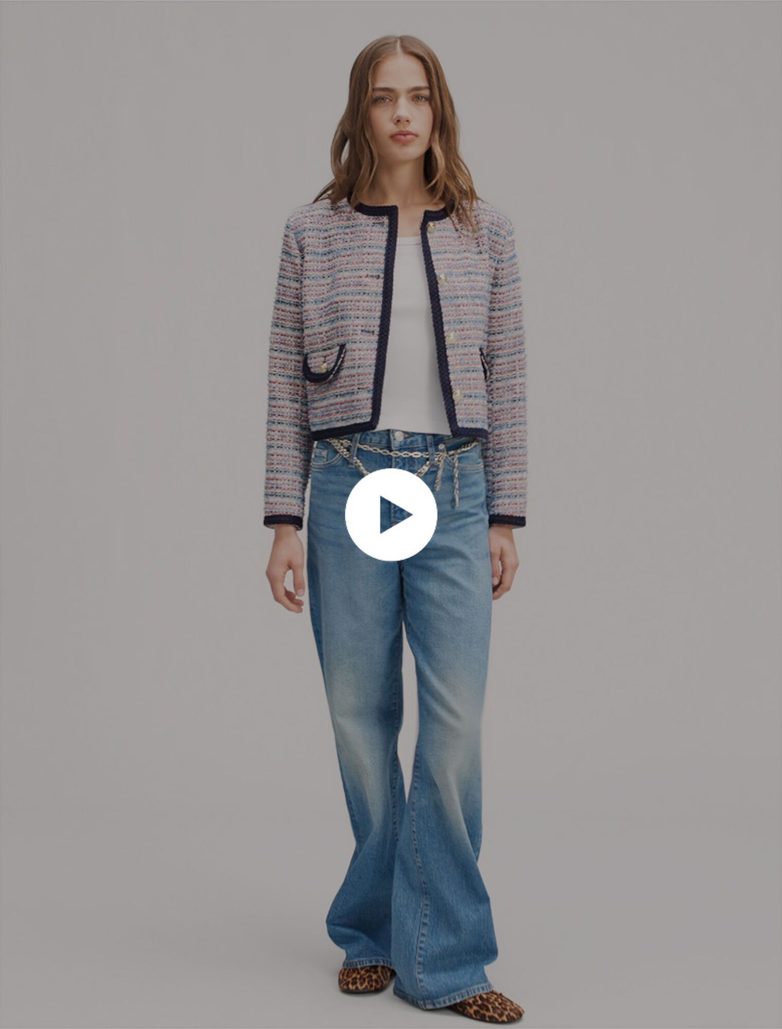Kurze Tweedjacke