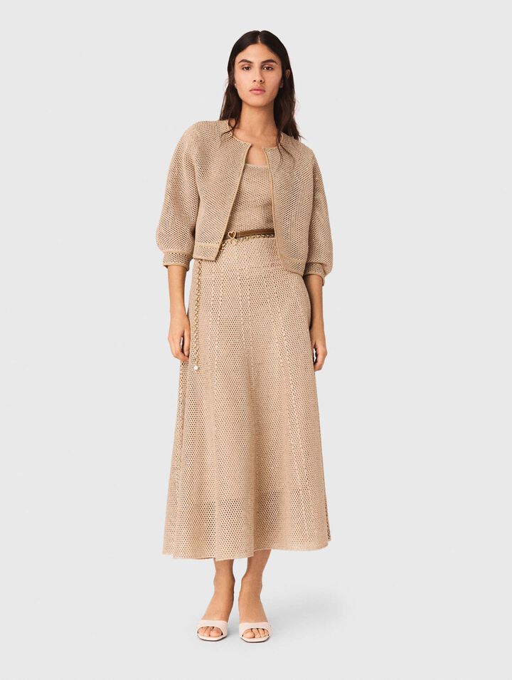 Strick-Cardigan mit Strass