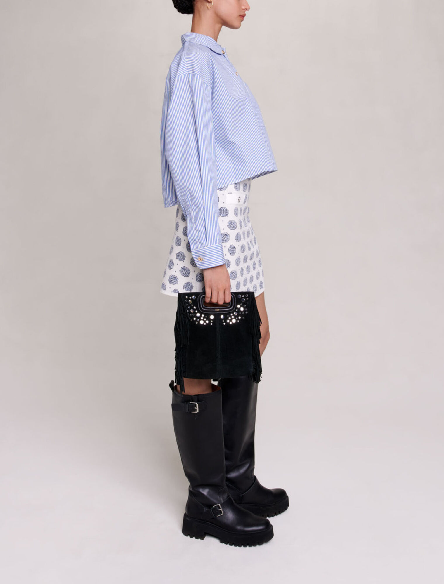 Rock aus Strick mit Monogramm