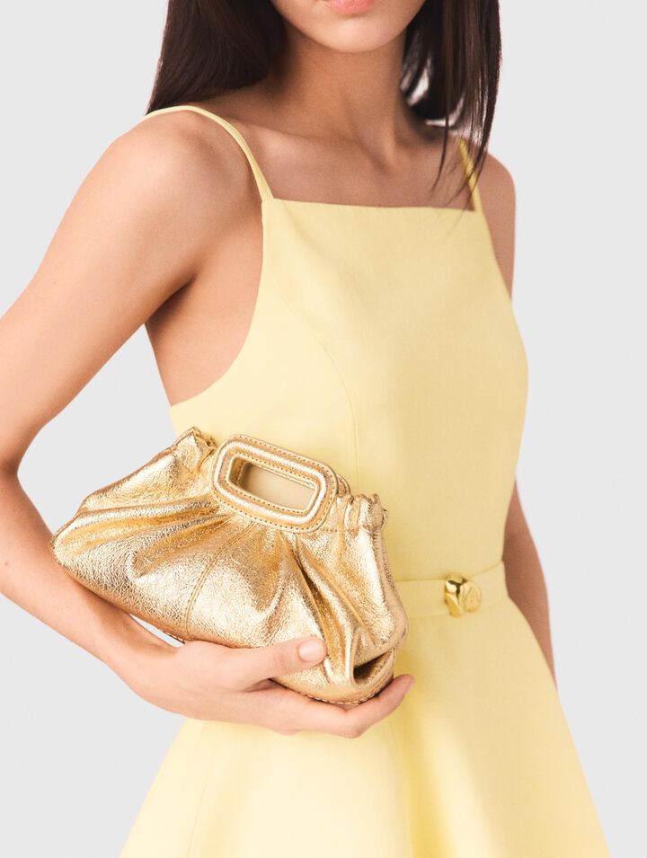 Milpli Mini-Clutch aus Metallicleder