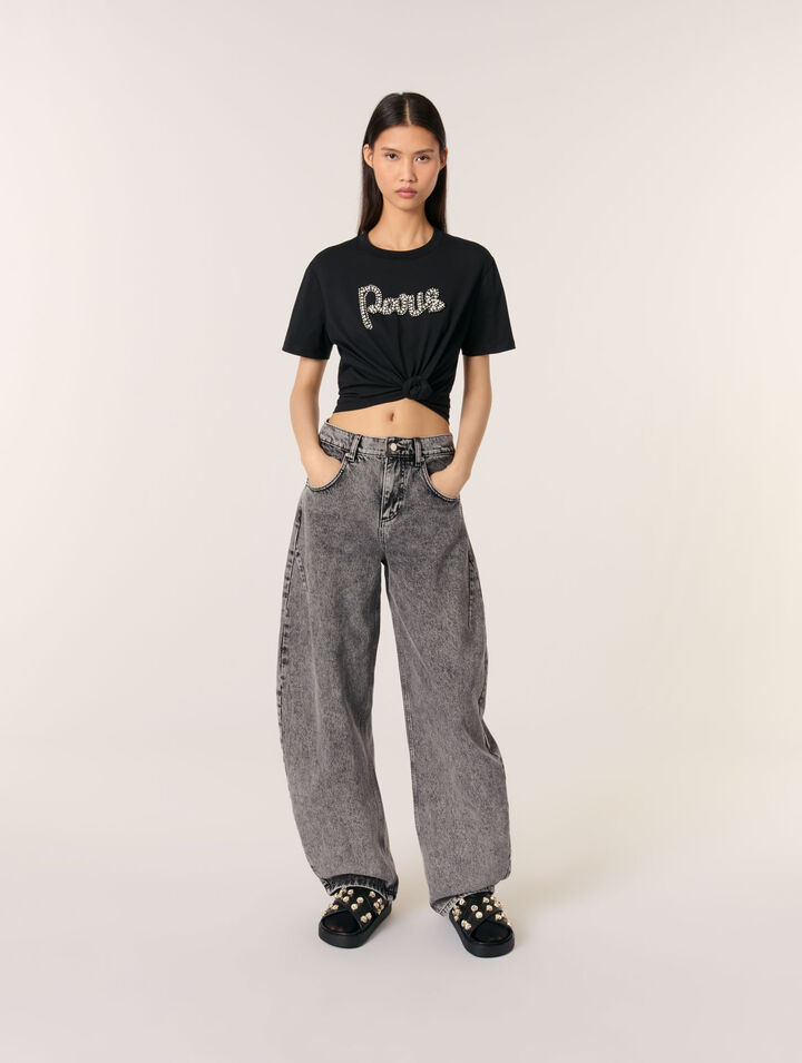 T-Shirt mit Stickerei