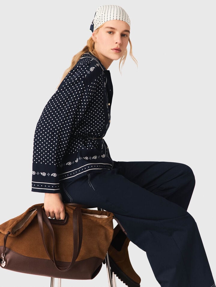 Flie&szlig;endes Hemd mit Druckmuster