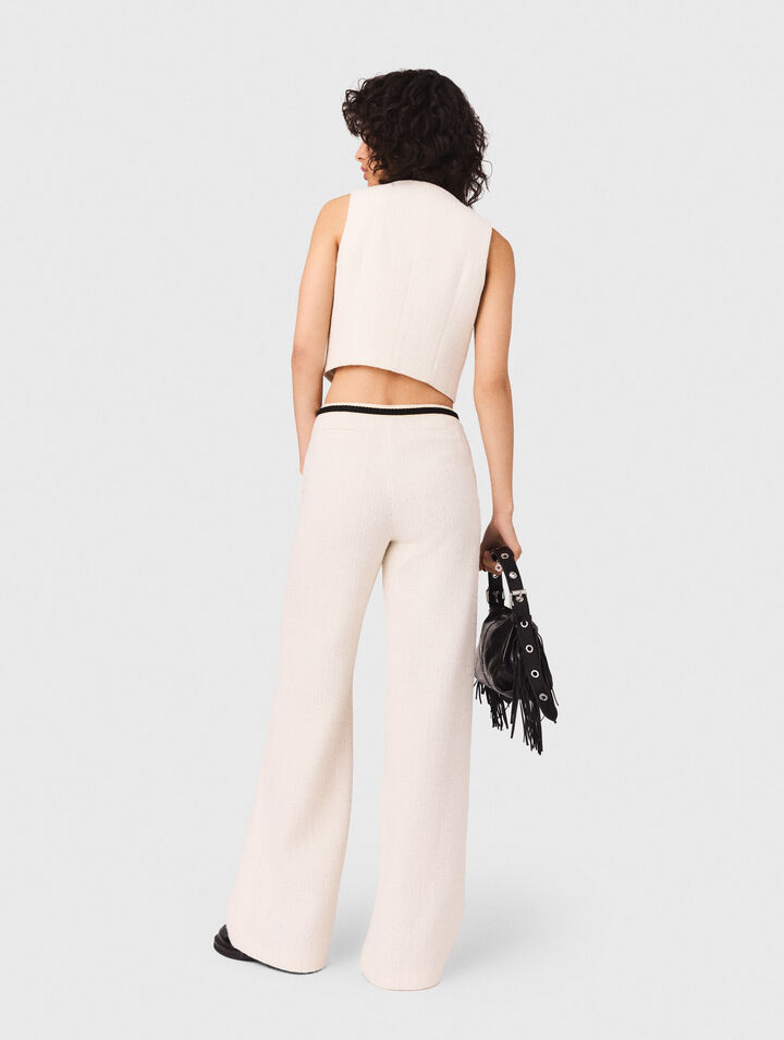 Weite hose in Tweed-Optik