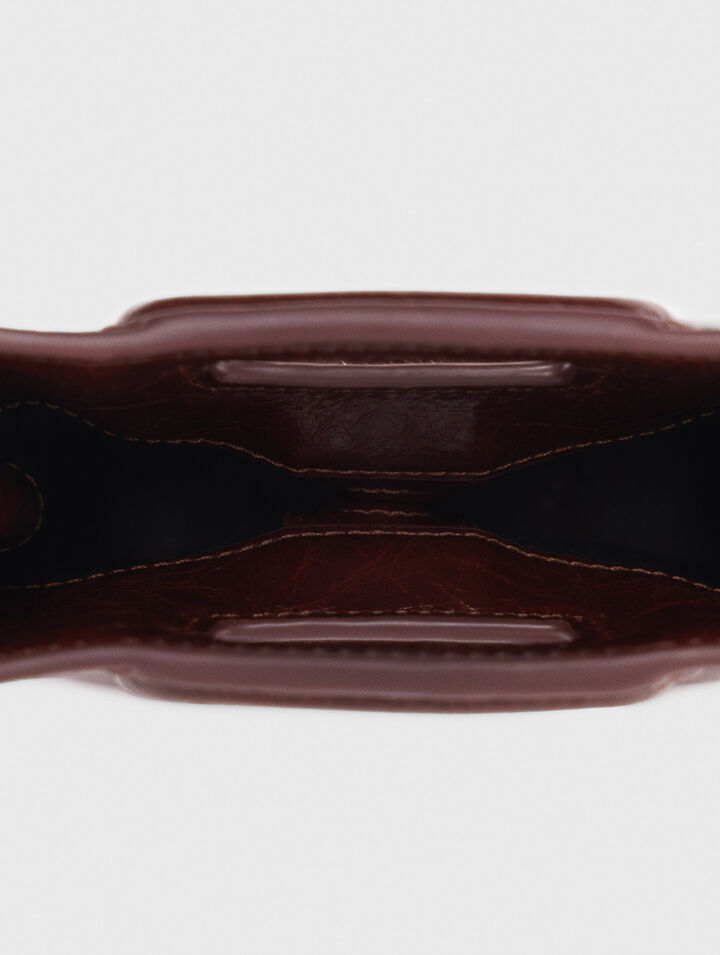 Minitasche M aus Craquelé-Leder