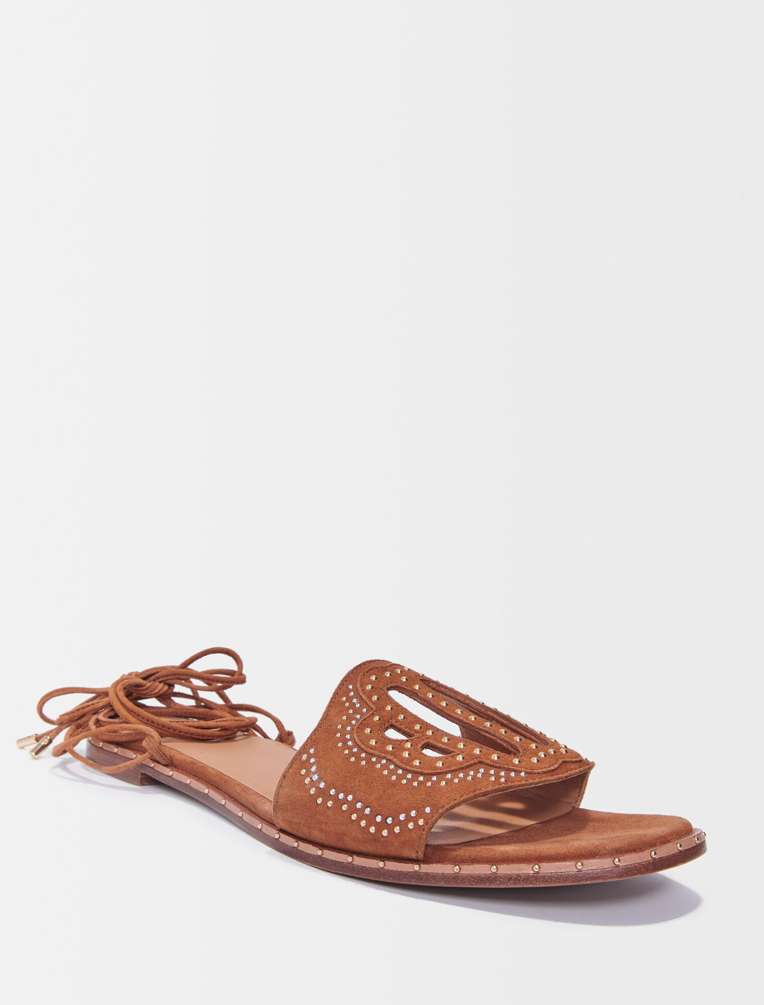 Flache Sandalen zum Binden mit Studs