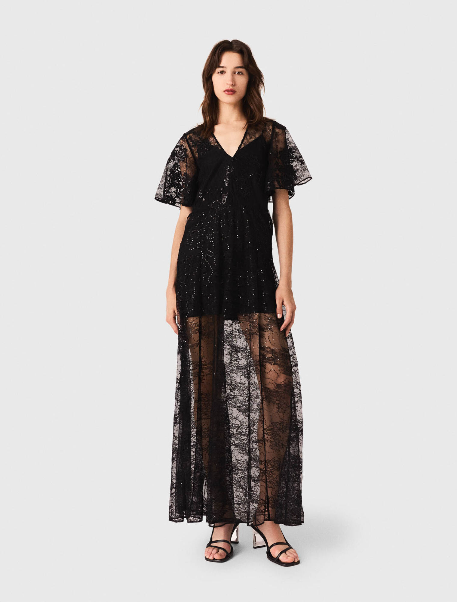 Langes Kleid aus Spitze