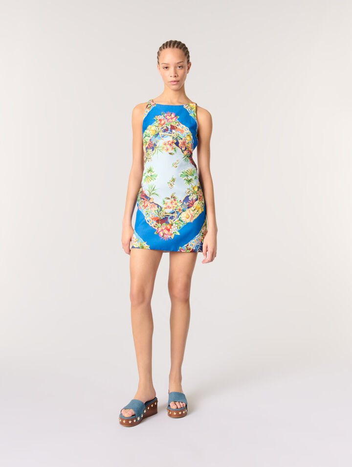 Gerades Kleid mit Muster
