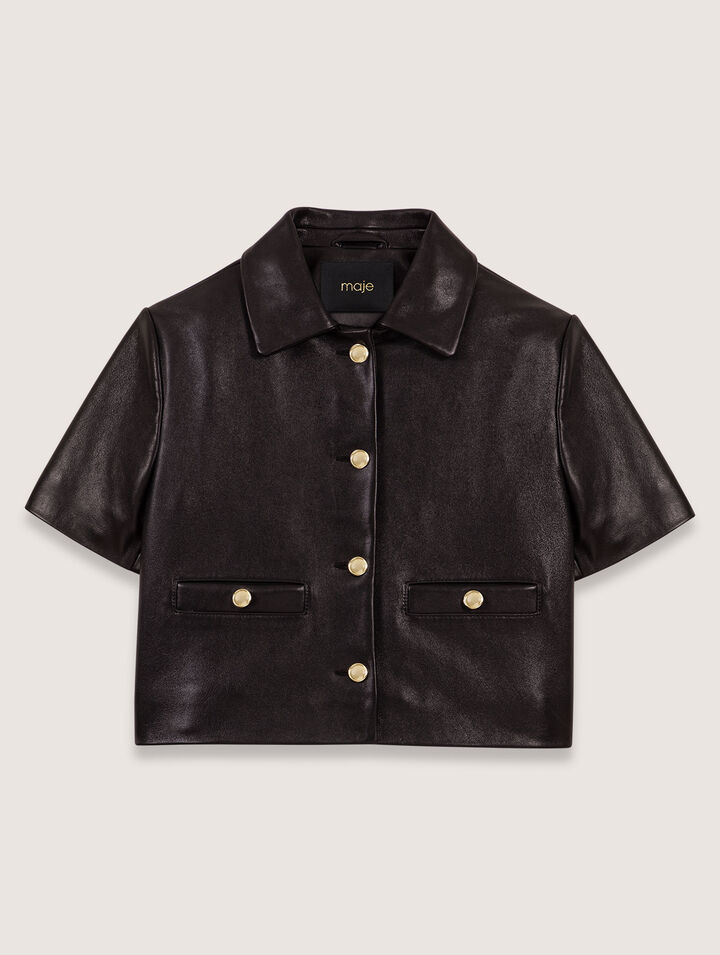 Kurze Lederjacke