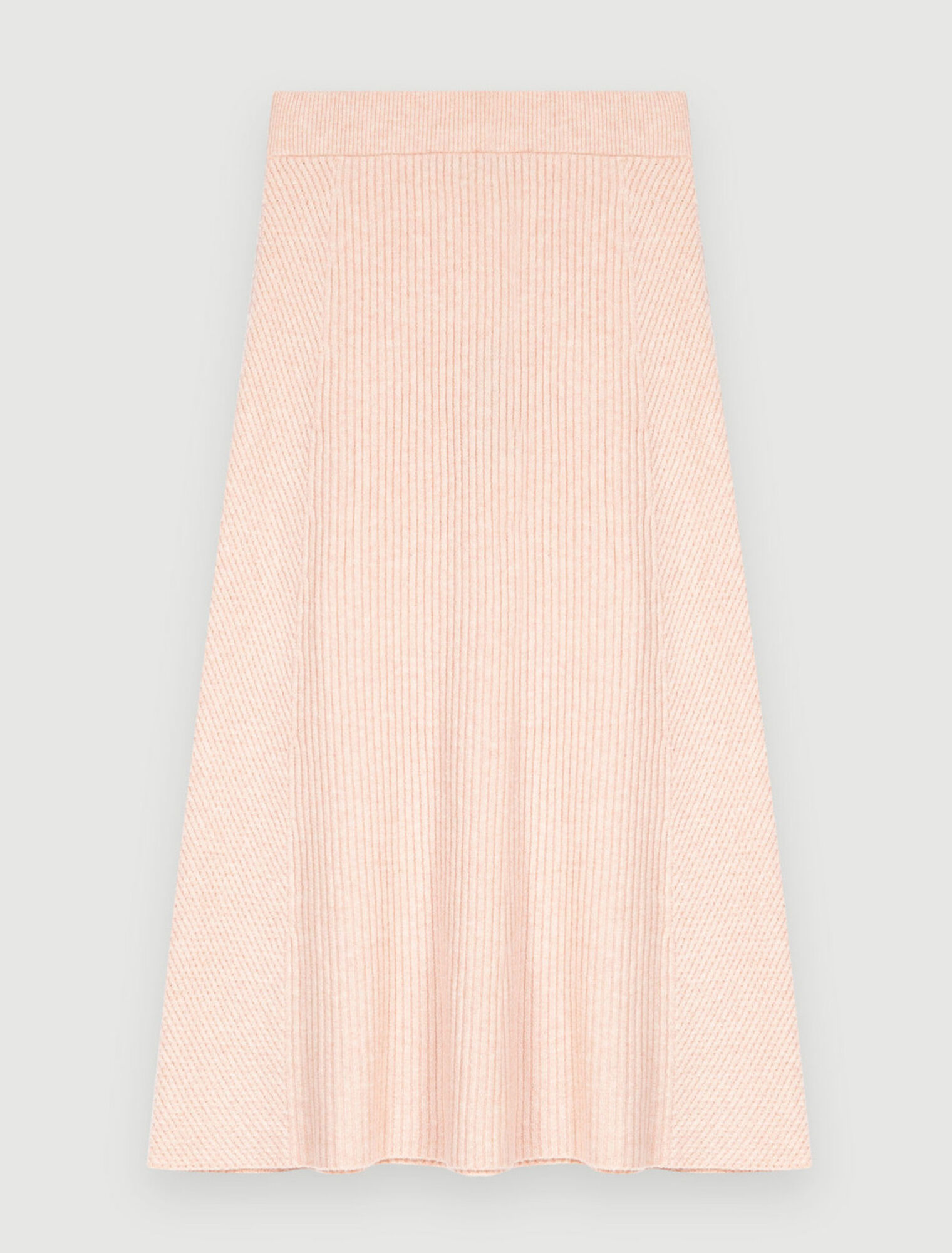 Midirock aus geripptem Stretch-Strick