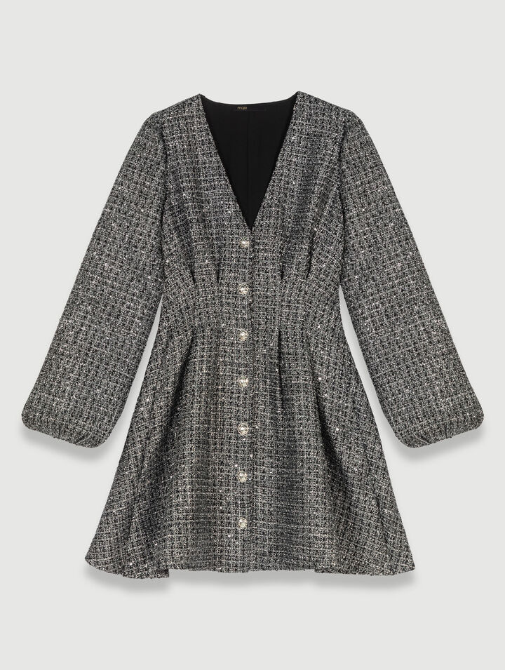 Kurzes glänzendes Kleid