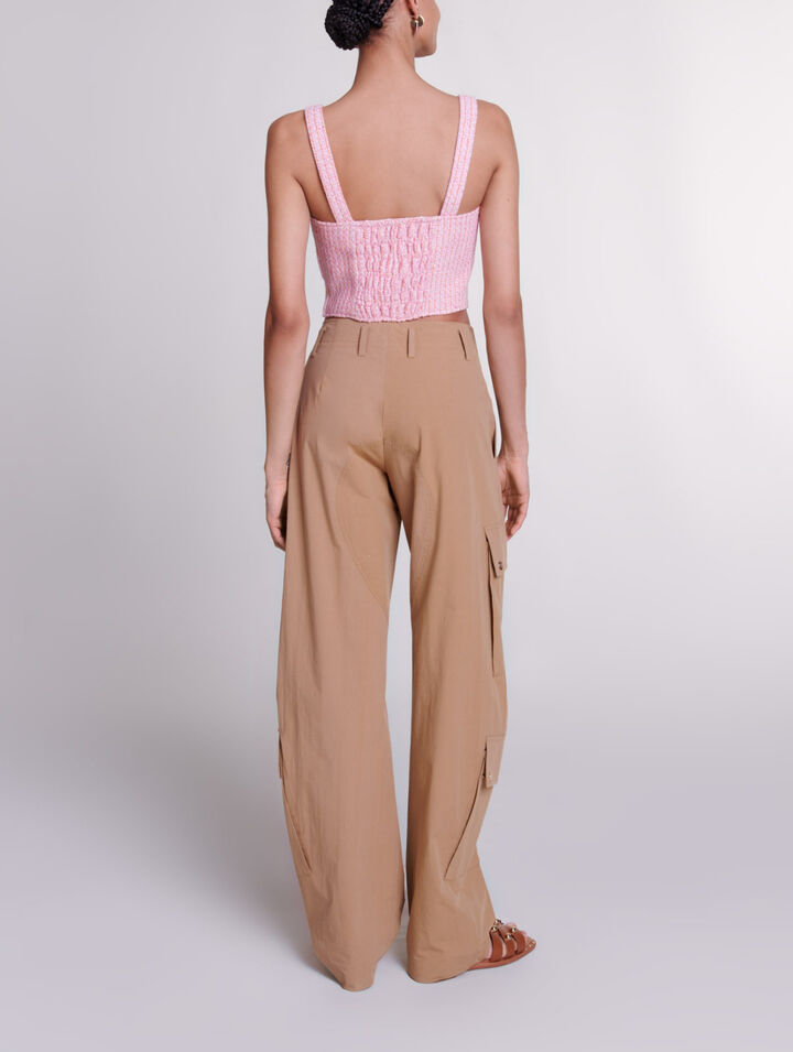 Crop Top aus Tweed