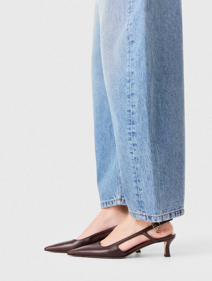 Slingbacks aus Leder