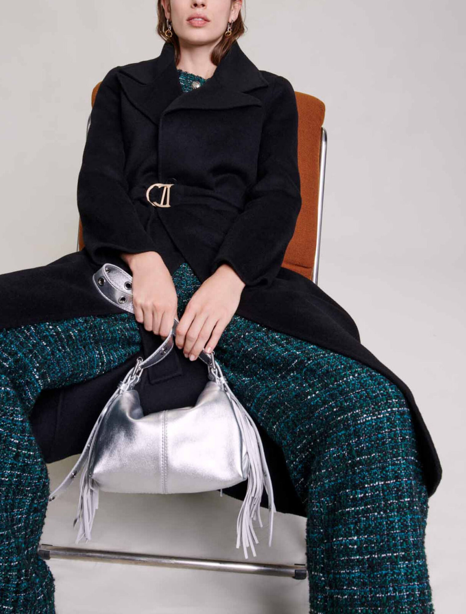 Doubleface-Mantel mit Gürtel