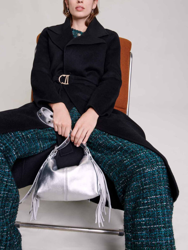 Doubleface-Mantel mit Gürtel