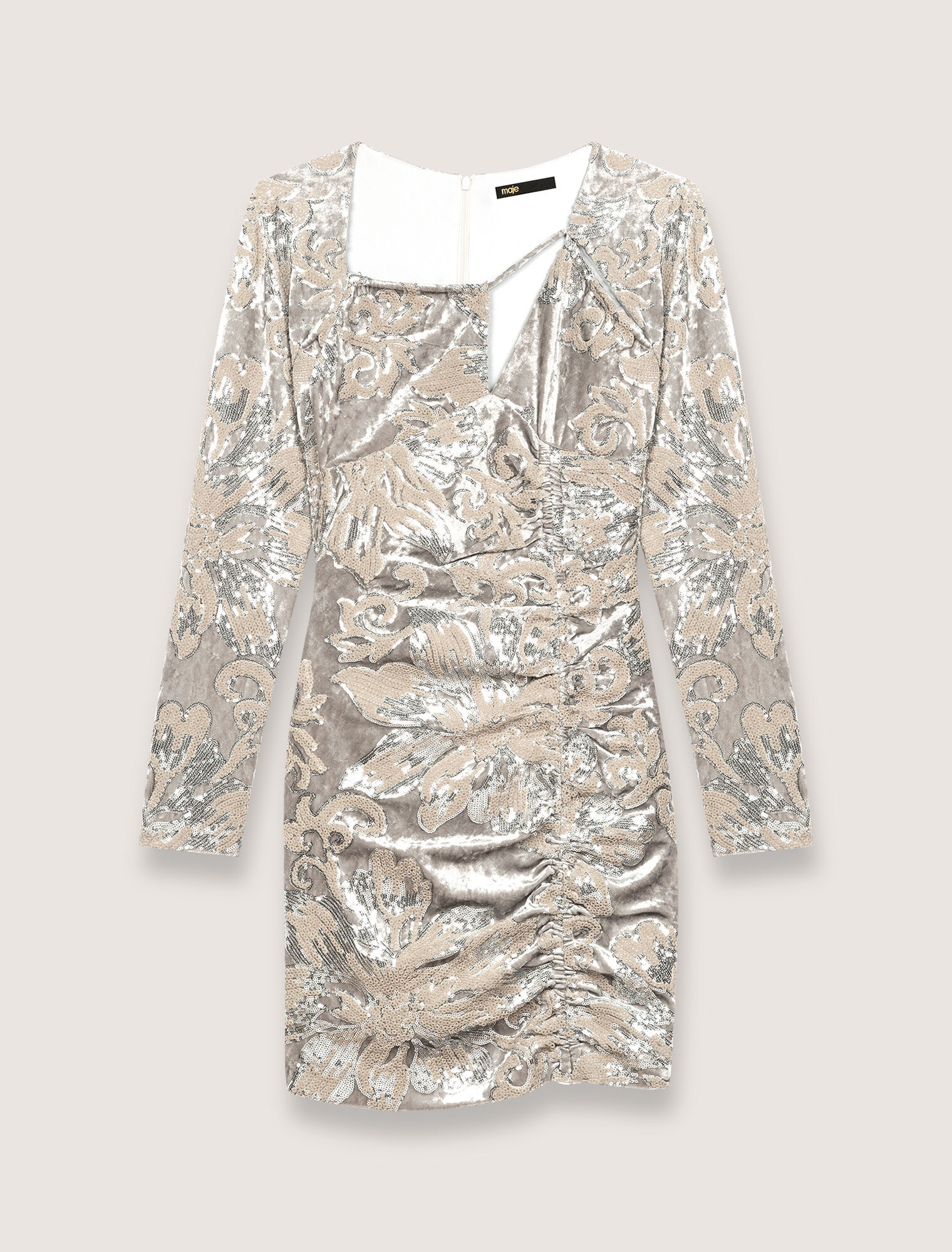 Mit Pailletten besticktes Kleid aus Samt