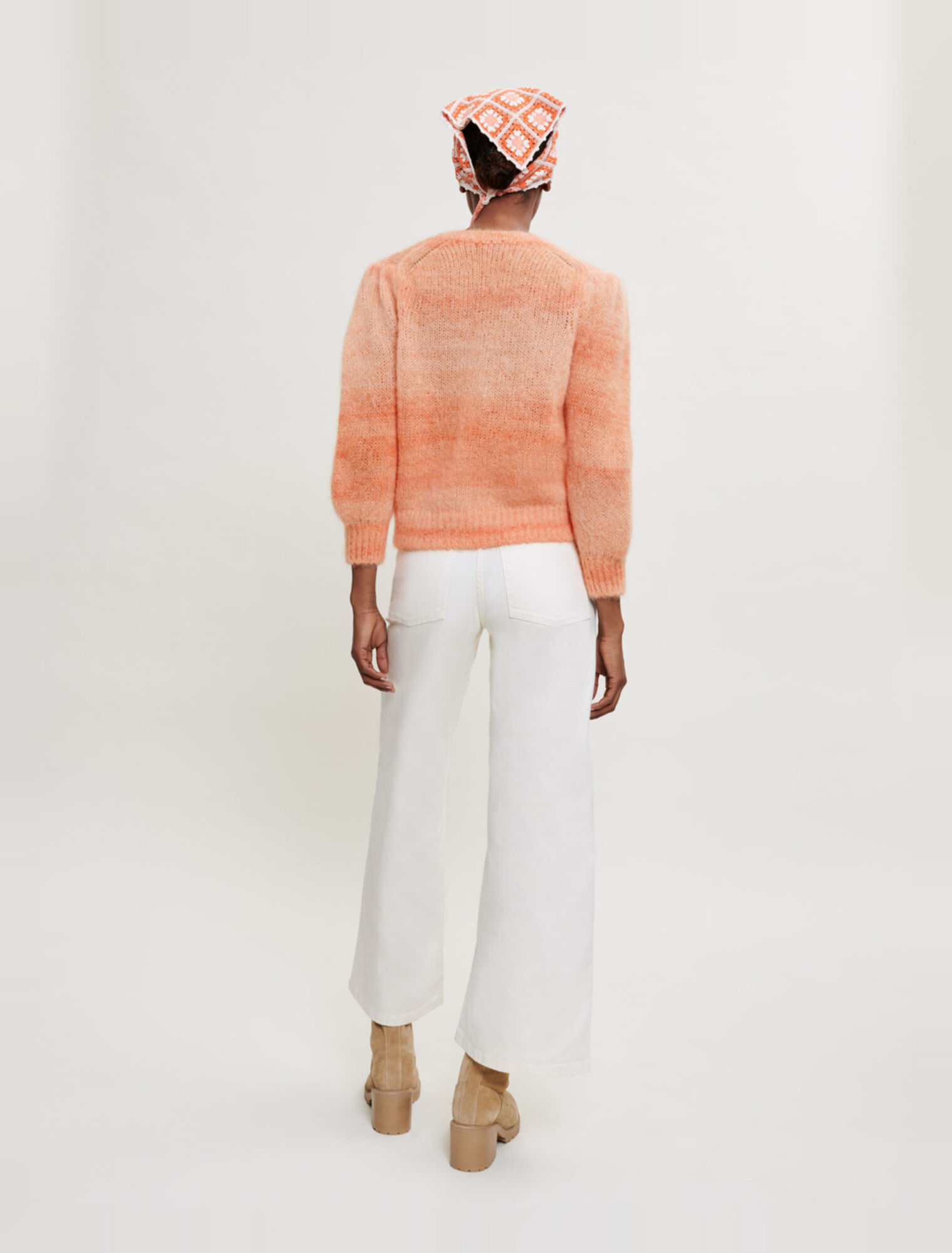 Strickjacke aus bedrucktem Mohair