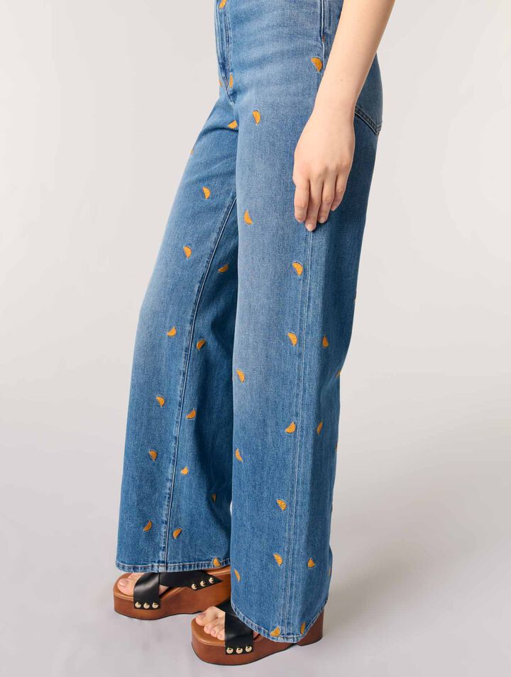 Bestickte Jeans