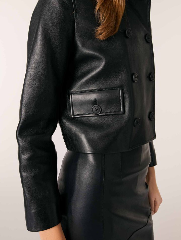 Kurze Lederjacke
