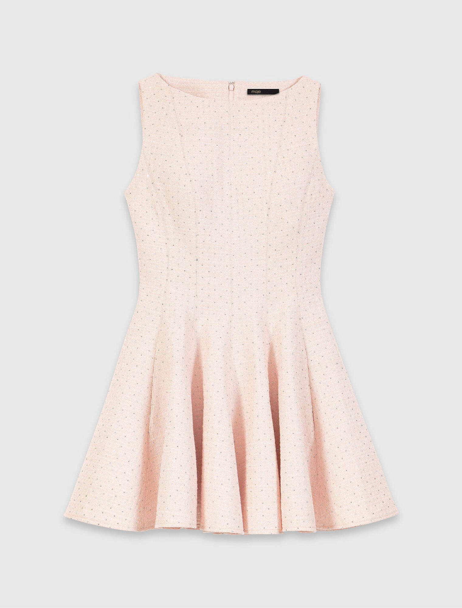 Kurzes ausgestelltes Tweedkleid