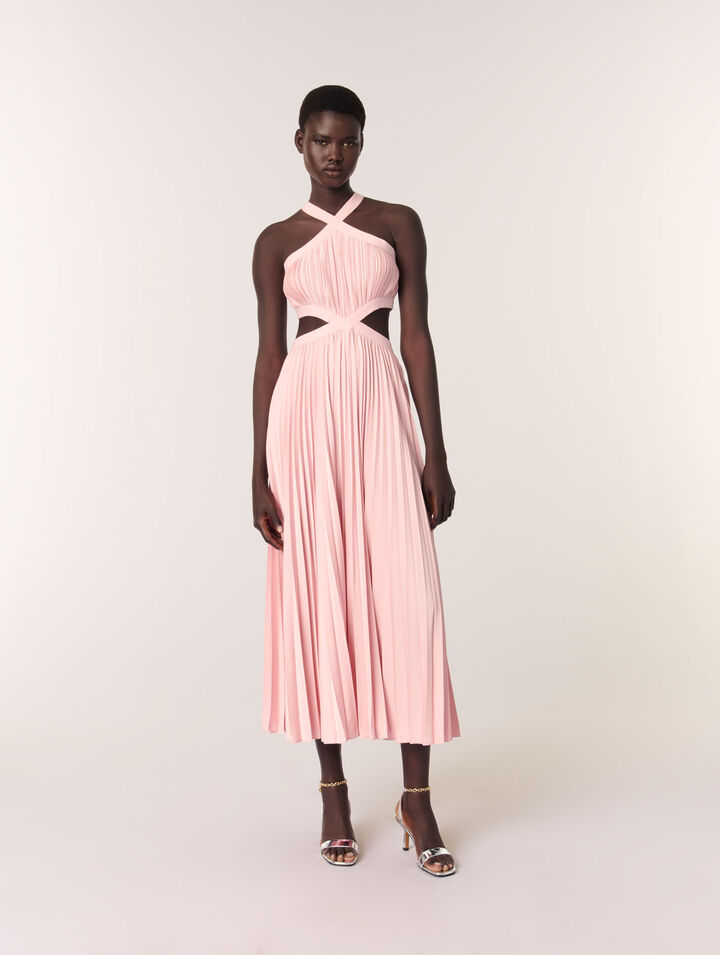 Langes plissiertes Kleid
