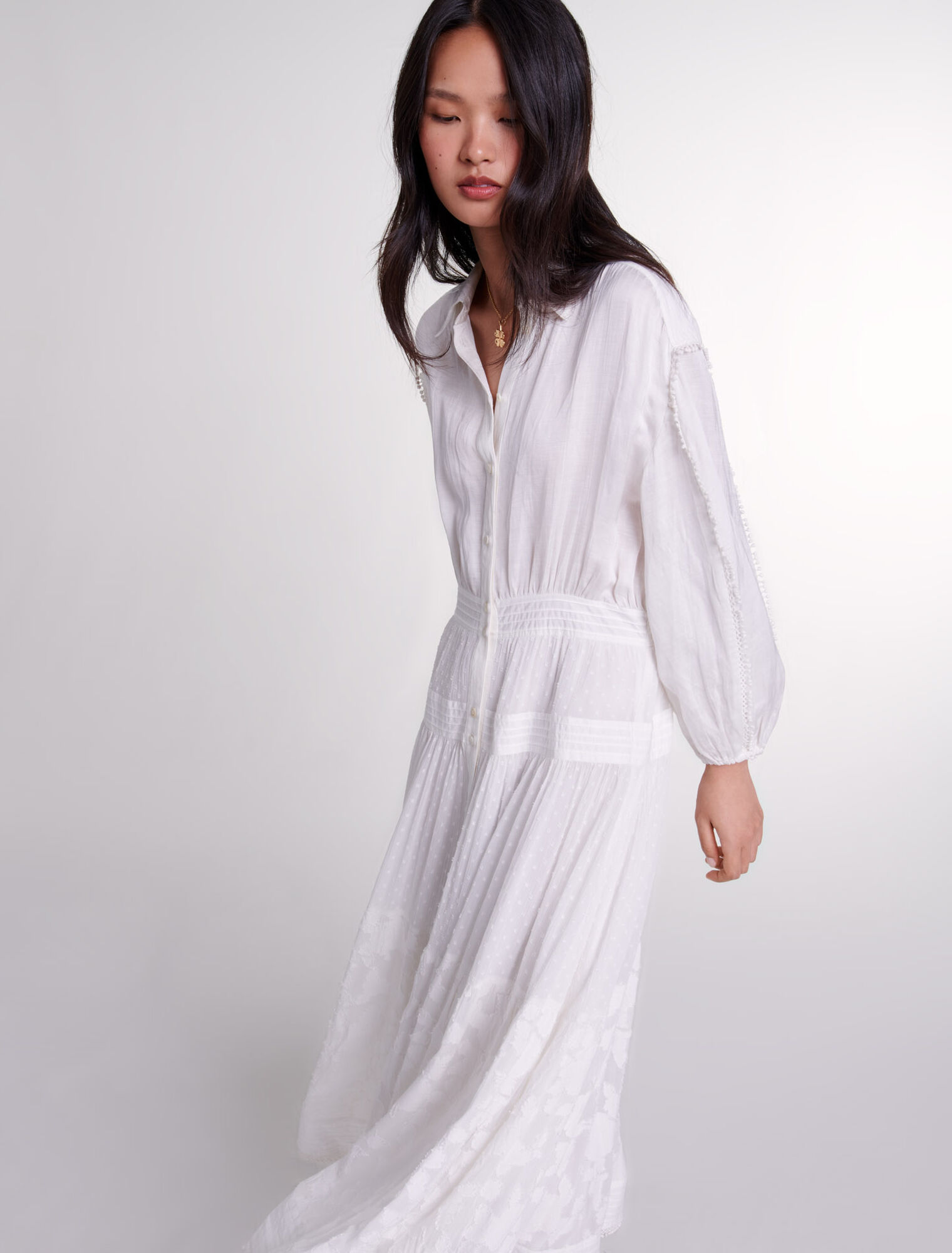 Kurzes Baumwollkleid mit Patchwork