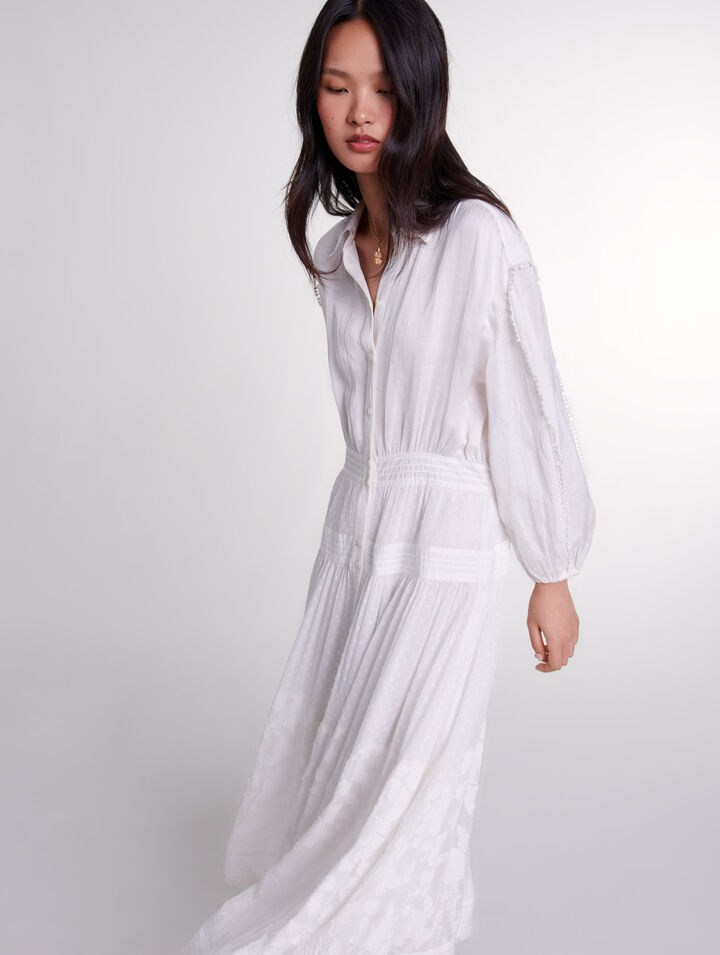 Kurzes Baumwollkleid mit Patchwork