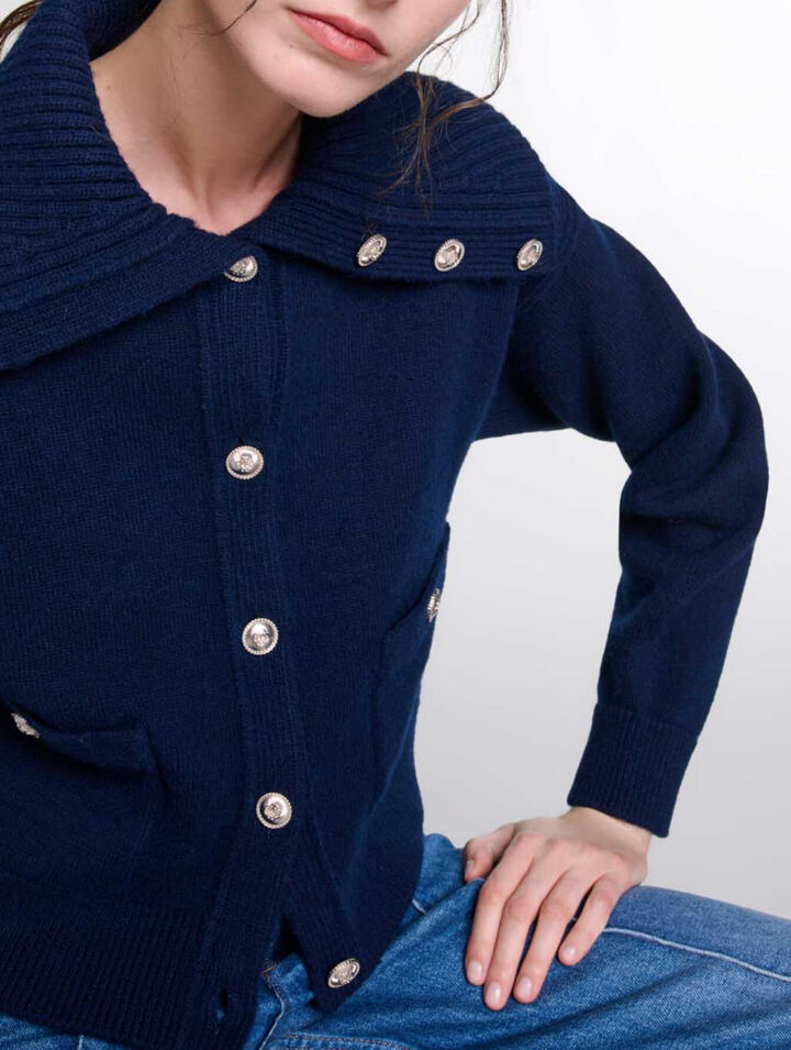 Cardigan aus Wollmischgewebe