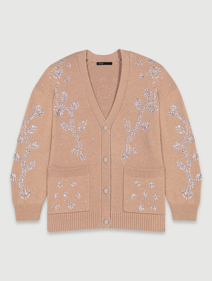 Cardigan mit Schmuckelement