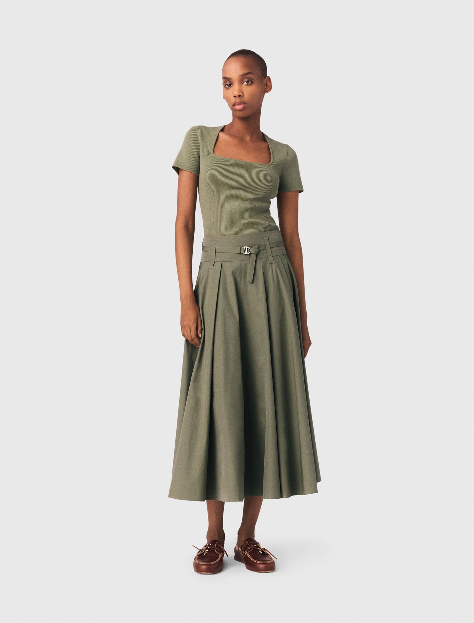 Rippstrickpulli, eckiger Ausschnitt