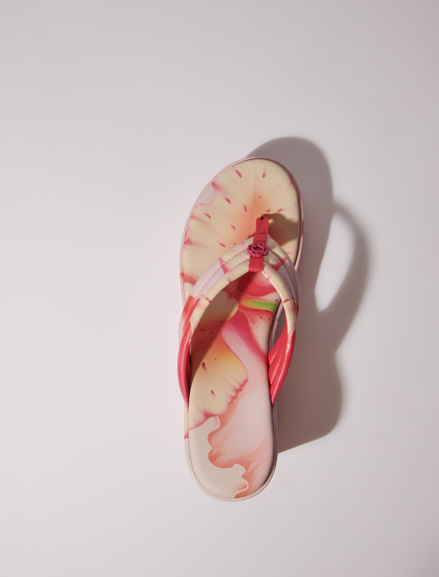 Plateau-Sandalen mit Blumenprint