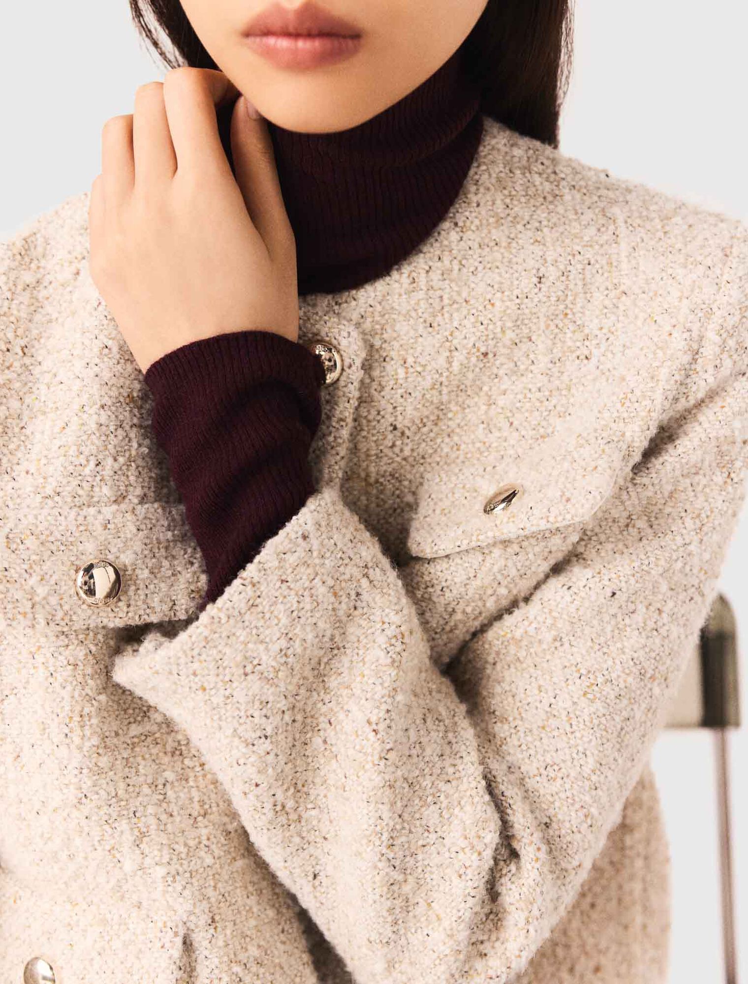 Kurze Bouclé-Tweedjacke