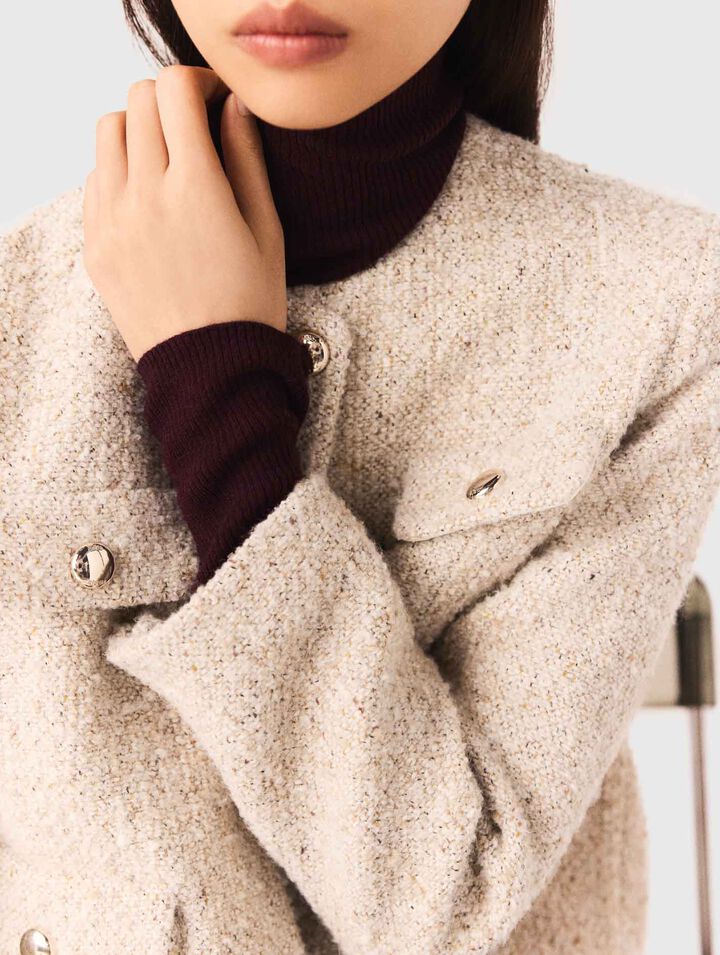 Kurze Bouclé-Tweedjacke