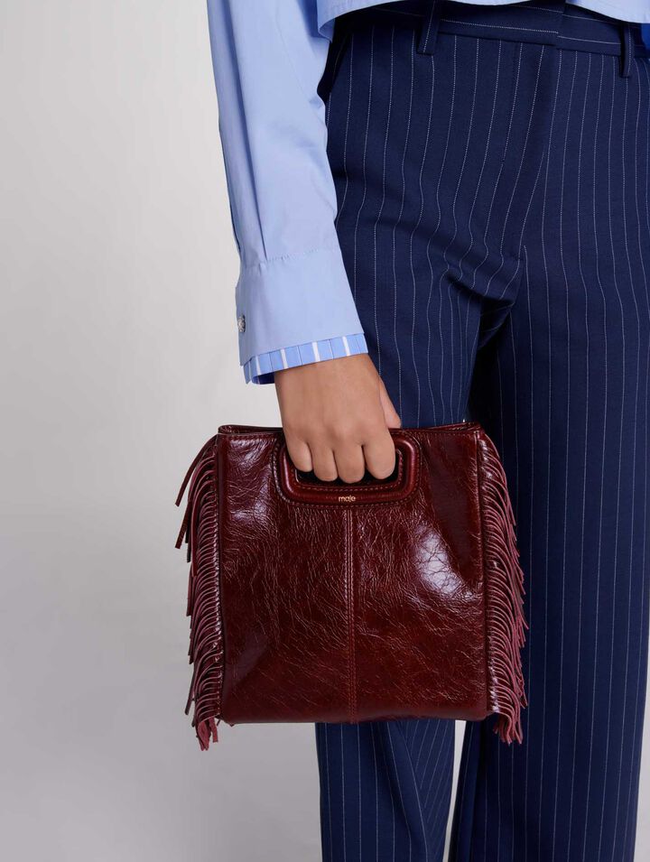 Tasche M aus Craqulé-Leder