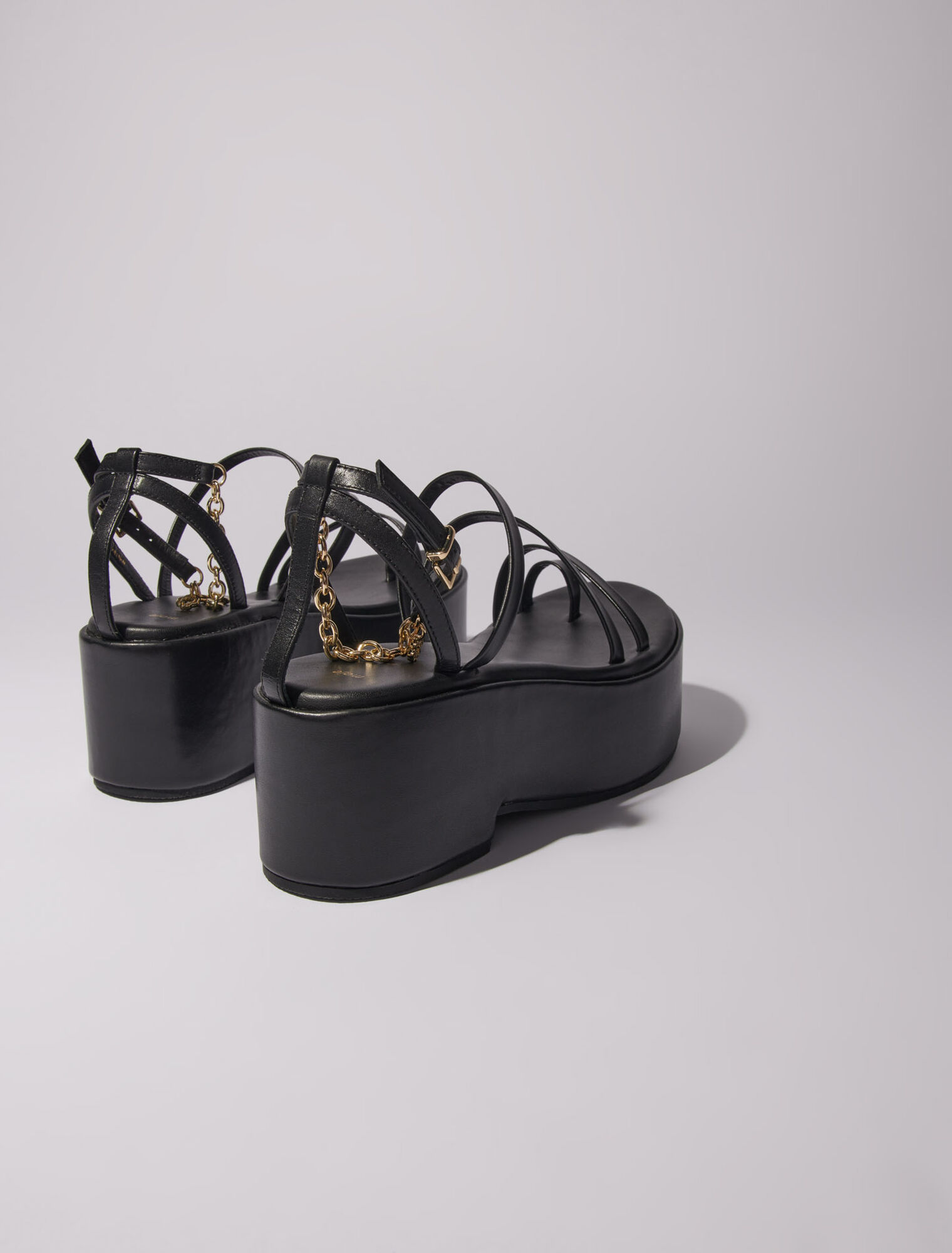 Keilsandalen aus Leder