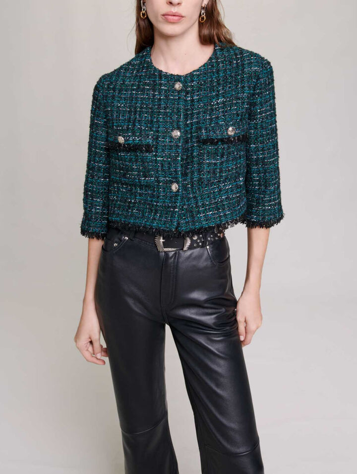 Kurze Tweed-Jacke