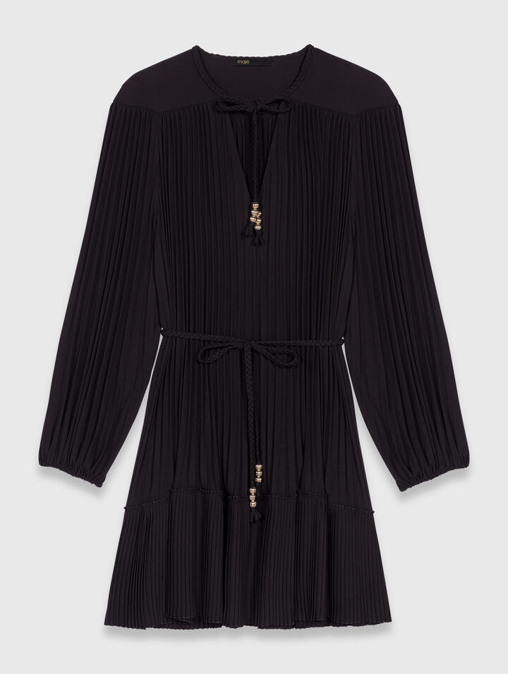 Kurzes Plissee-Kleid