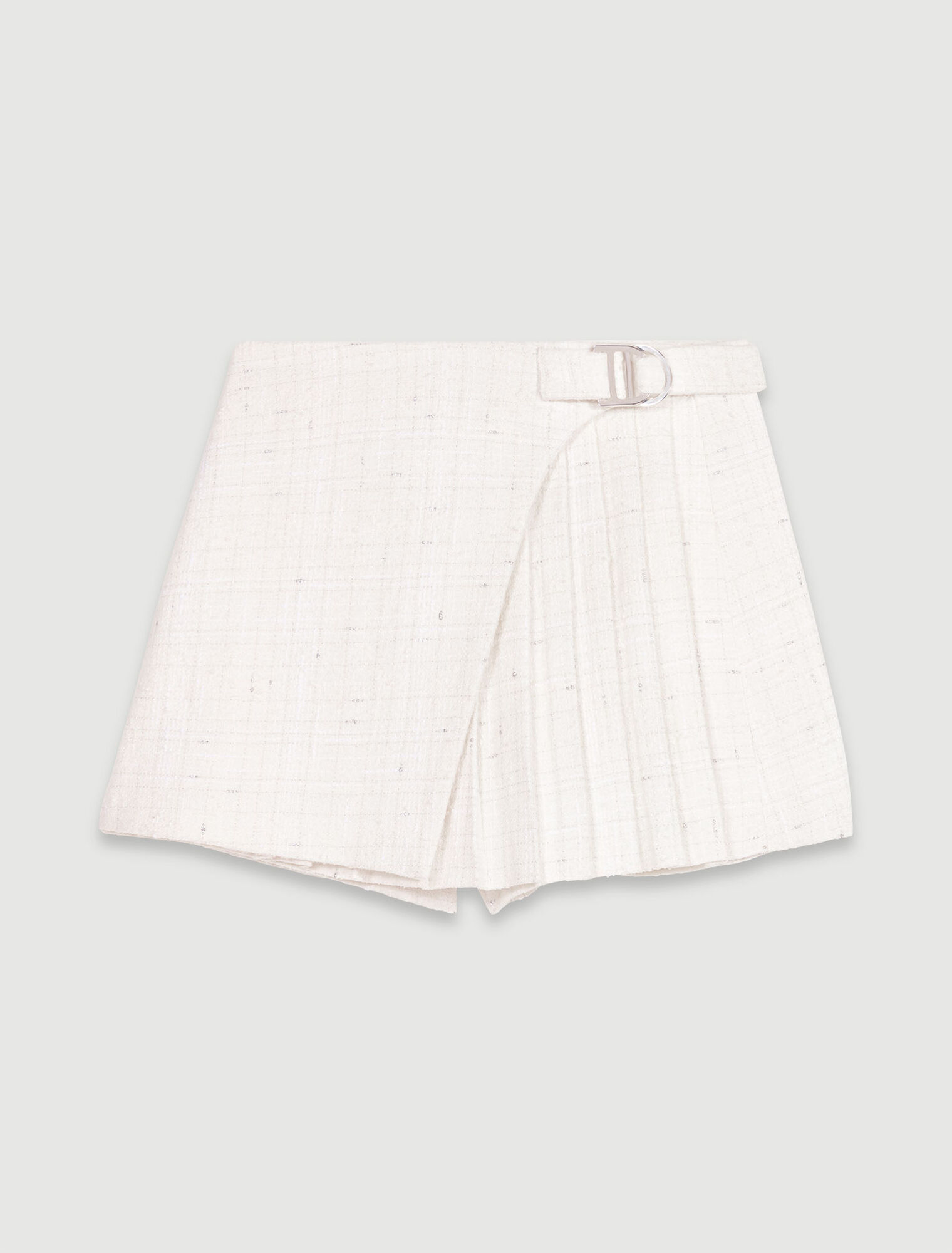 Plissierter Hosenrock aus Tweed