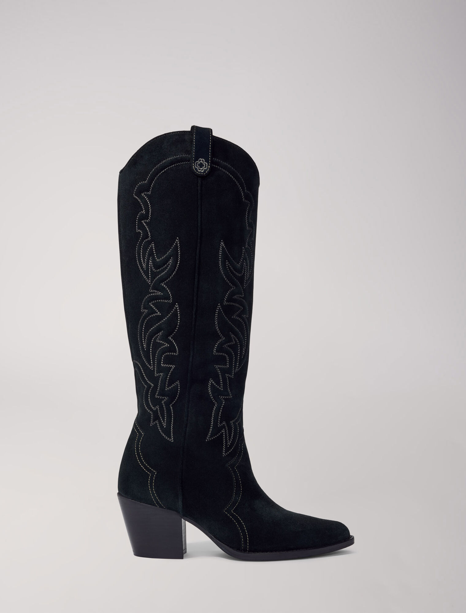 Santiags Stiefel aus Veloursleder