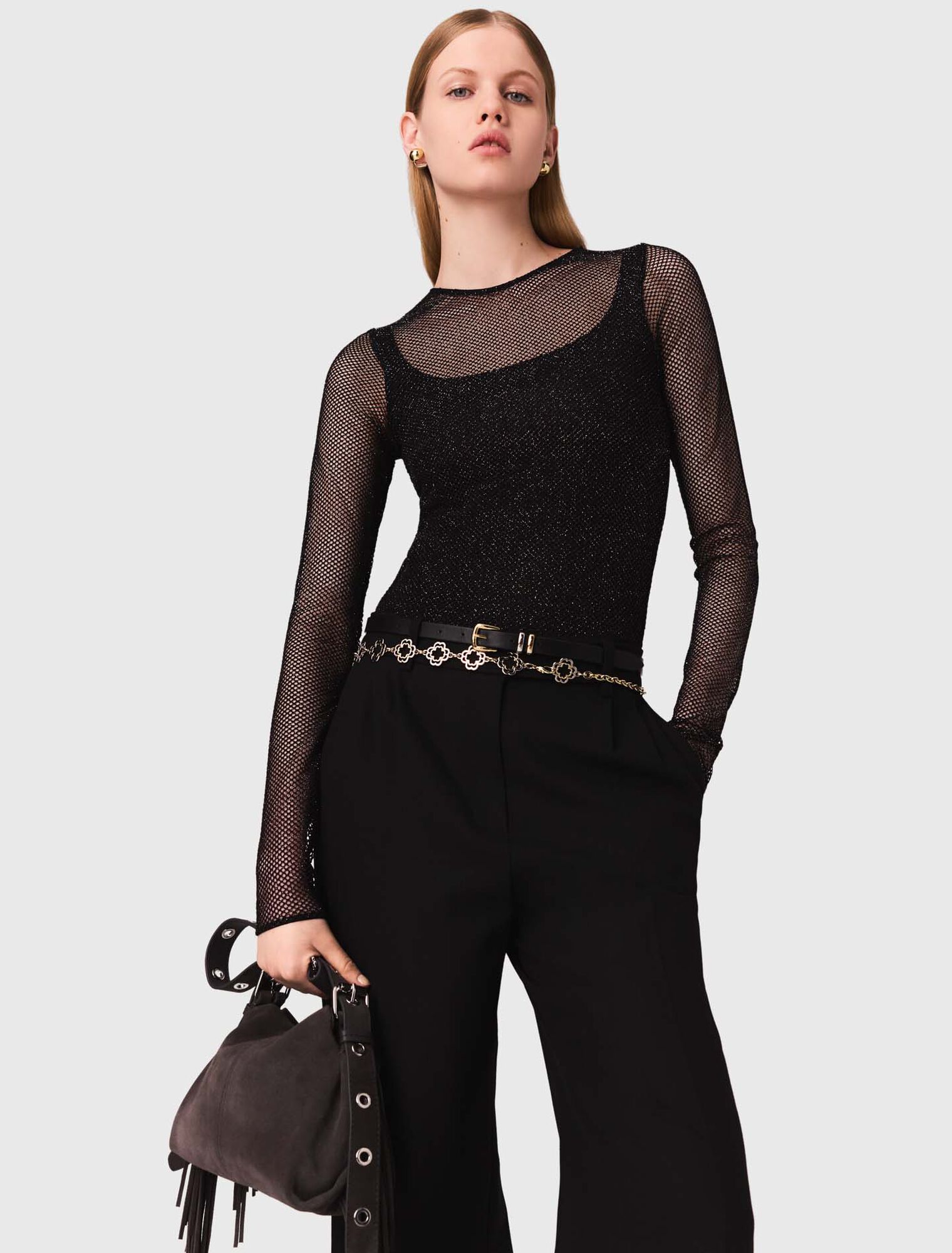 Strass-Top aus Jersey