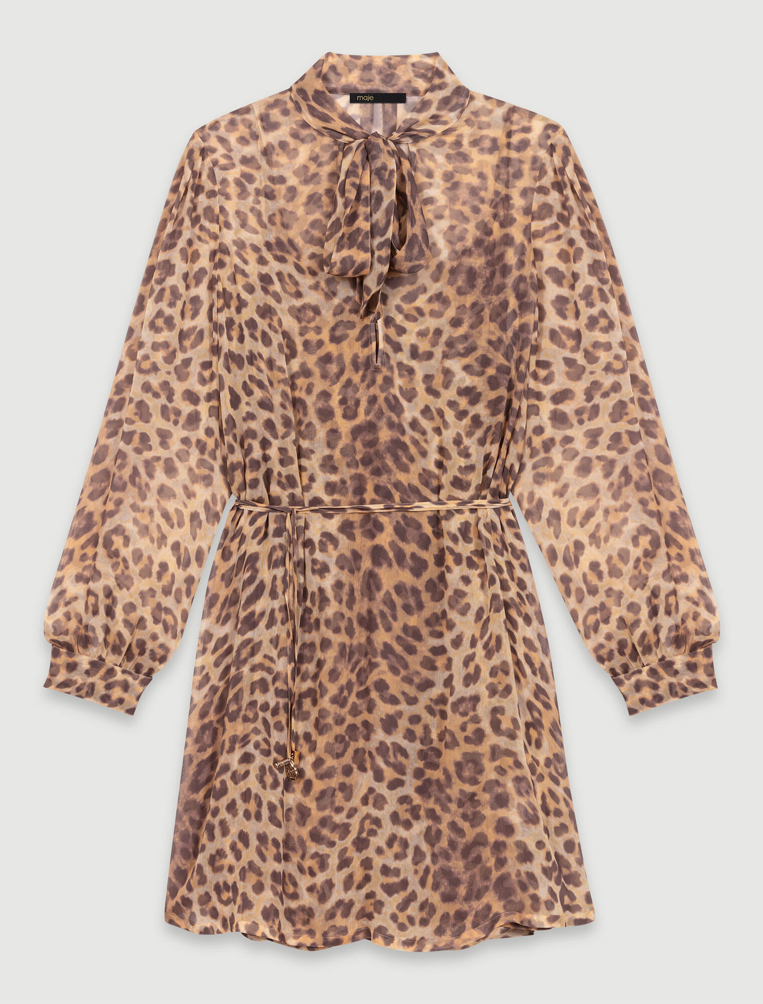 Kurzes Kleid mit Leopardenmuster