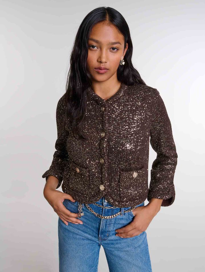 Cardigan mit Pailletten