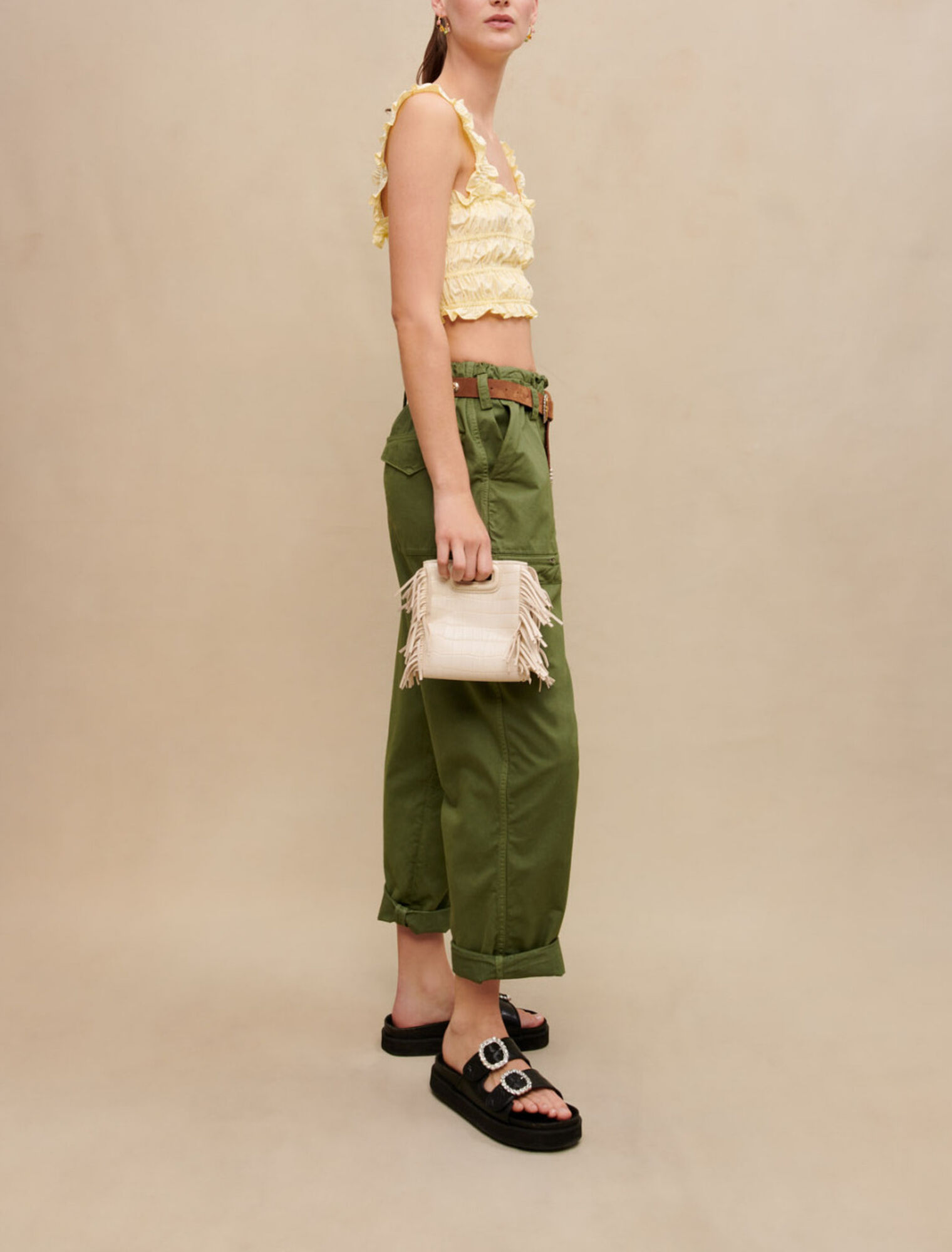 Kurzes Top mit Volants